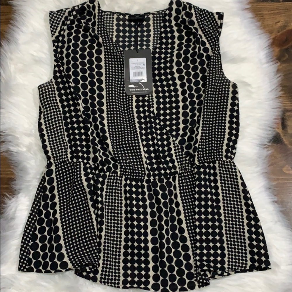 NWT Who What Wear Womens Blouse Sz L